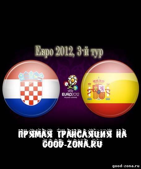 Хорватия - Испания. Прямая Трансляция. Чемпионат Европы по футболу. 2012 